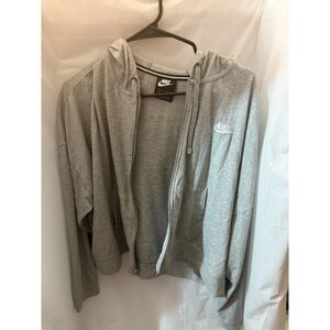 Nike Men’s Full-Zip Gray Hoodie – Size XL